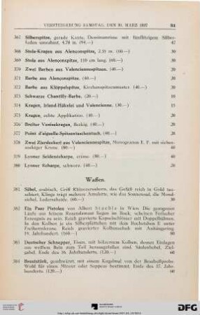 Waffen (Nr. 381-400)