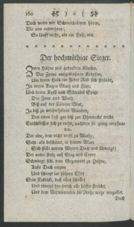 Der hochmüthige Sieger