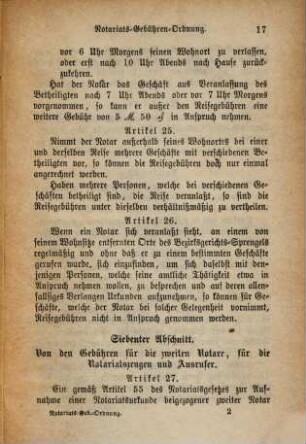 Die Notariats-Gebühren-Ordnung vom 30. November 1875