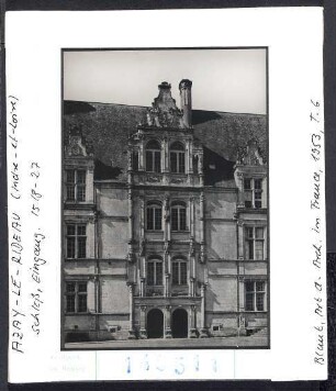 Azay-le-Rideau (Indre et oire), Schloss, Baubeginn 1518. Eingang