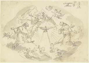 Die Heiligen Franziskus und Antonius vor Gottvater