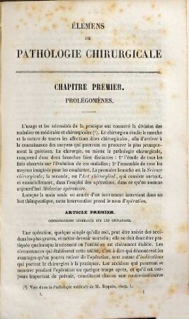 Élémens de pathologie chirurgicale, 1