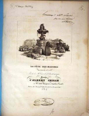 Collection des romances, 8. La fête des madones. - B.L.830. - 2 Bl.