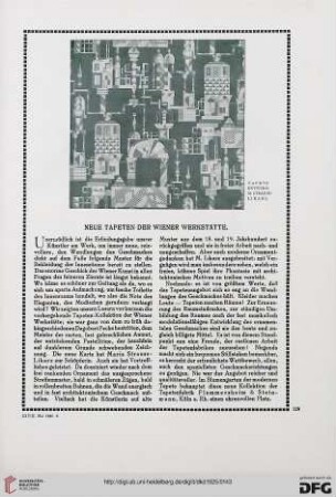 Neue Tapeten der Wiener Werkstätte