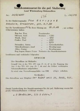 Stroppel, Pius