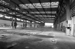 Dresden-Klotzsche, Flughafenstraße. Flughafen Dresden. Hangar 219. Innenansicht nach Norden