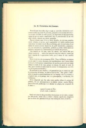 Sr. D. Estanislao del Campo.
