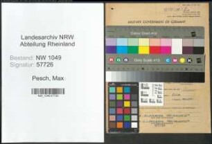 Entnazifizierung Max Pesch , geb. 19.12.1895 ()