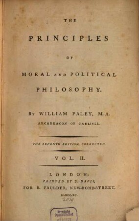 The Principles Of Moral And Political Philosophy. 2