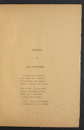 Fábula II - Los consejos...
