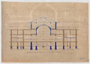 Thiersch, Friedrich von; Wiesbaden; Kurhaus - Wandelhalle (Querschnitt)