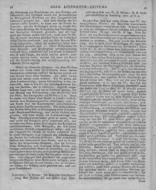 Miltner, F. X.: Die baierische Gerichtsordnung Max Josephs III. vom Jahre 1753. Landshut: Storno 1816
