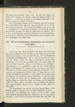161. Die brandenburgischen Markgrafen aus dem Hause Ballenstädt.