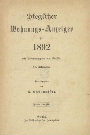 11.1892: Steglitzer Wohnungs-Anzeiger