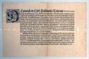 Verordnung des Rates zu Köln [?] über das Verbot, Brot zu verkaufen