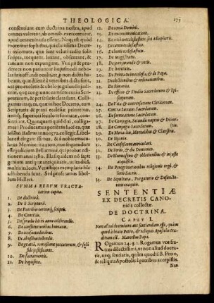 Sententiae Ex Decretis Canonicis collectae. Caput 1. - 35.