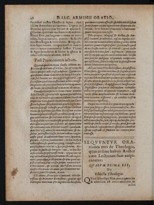 Qvarvm Prima Est; De Obiecto Theologiae.