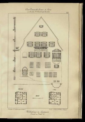 Wohnhaus in Stuttgart. Details zu Tafel 41.