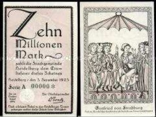 Heidelberg, Notgeld, Musterschein, 10 Millionen Mark
