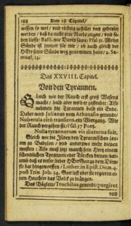 Das XXVIII. Capitel. Von den Tyrannen.