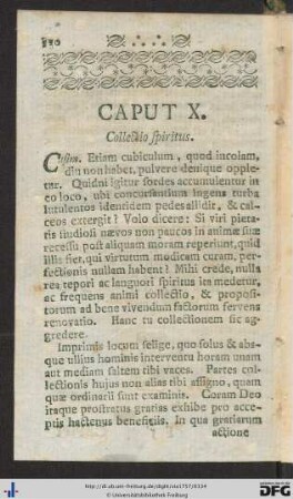 Caput X. Collectio spiritus.