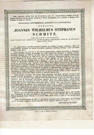 Schmitz, Joannes Wilhelmus Stephanus