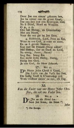 XI. Van die Vader van ons Heere Jesus Christus, ...