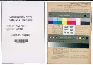 Entnazifizierung August Jahnke , geb. 05.08.1899 (Arbeiter)