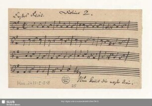 Violino 2. Erstes Recit[ativ].