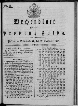 Nr. 51, Ausgabe vom 17. Dezember 1825 [S. 818/819 fehlt]