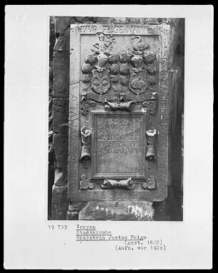 Grabstein Justus Feige (gest. 1622)