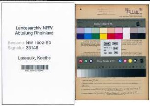 Entnazifizierung Kaethe Lassaulx, geb. 01.11.1892 (Studienraetin)