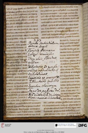 aus einer Hs. des 13. Jhs. italienischer Herkunft: Theologische Texte