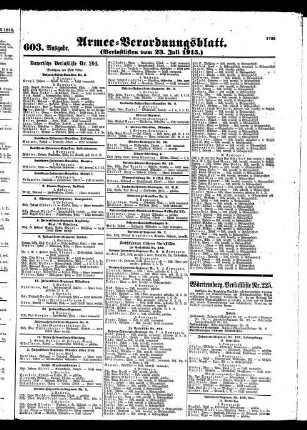 603. Ausgabe. Freitag, 23. Juli 1915