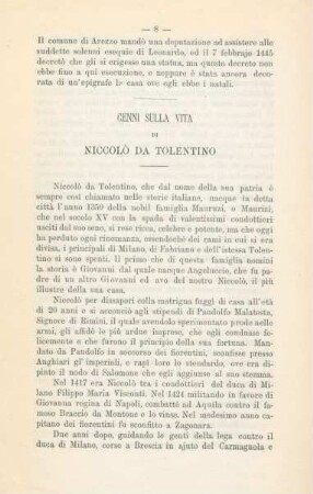 Cenni Sulla Vita di Niccolò da Tolentino