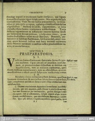 Sectio I. Praeparatoria