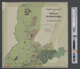 Ergänzungsplan zum Hamburger Adreßbuch-Stadtplan : die eingemeindeten Vororte