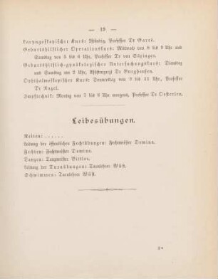 19, Leibesübungen