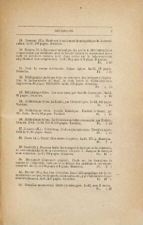 Bibliographie de la Belgique : ou catalogue général de l'imprimerie et de la librairie belges. 1880 = Jg. 37