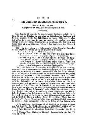 Zur Frage der allgemeinen Volksschule : (Fortsetzung)