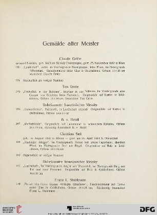 Gemälde alter Meister (Nr. 183-246)