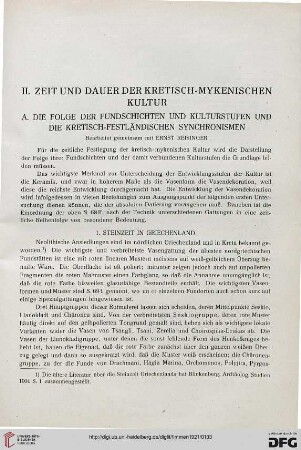 II: Zeit und Dauer der kretisch-mykenischen Kultur