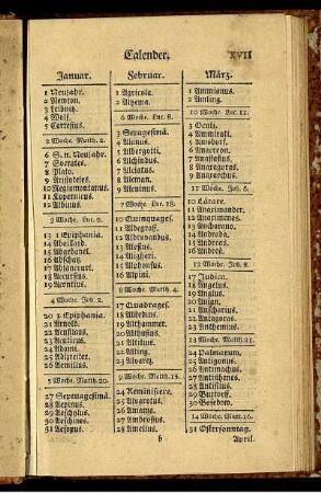 Calender.