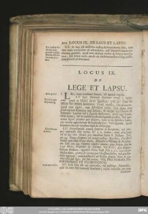 Locus IX. De Lege Et Lapsu.