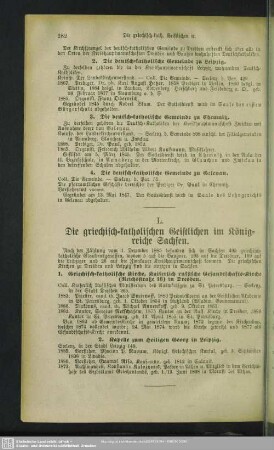 L. Die griechisch-katholischen Geistlichen und Kirchendiener im Königreiche Sachsen