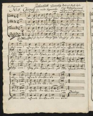 No. 6: Chorale [Nebenblatt]