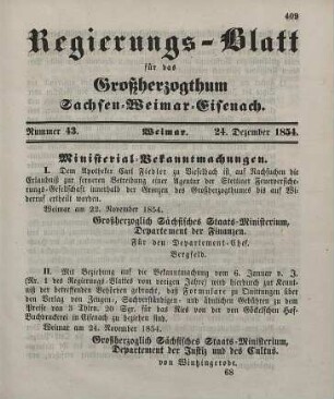 Nr. 43 : 24. Dezember 1854
