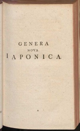 Genera Nova Iaponica