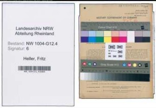 Entnazifizierung Fritz Heller , geb. 12.08.1900 (Verkaufsleiter)