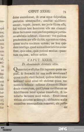 Caput XXXIII. De abominando ebrietatis vitio